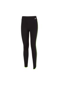 Legginsy damskie Joma Combi Torneo długie czarne/neon, XL. Stan: podwyższony. Kolor: niebieski, czarny, zielony, wielokolorowy. Długość: długie