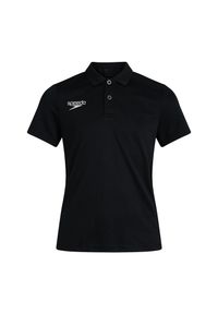 Koszulka T-Shirt damski Speedo Club Dry Polo. Typ kołnierza: polo. Kolor: czarny
