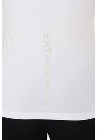 EA7 Emporio Armani - EA7 Biały damski t-shirt, Rozmiar M. Kolor: biały
