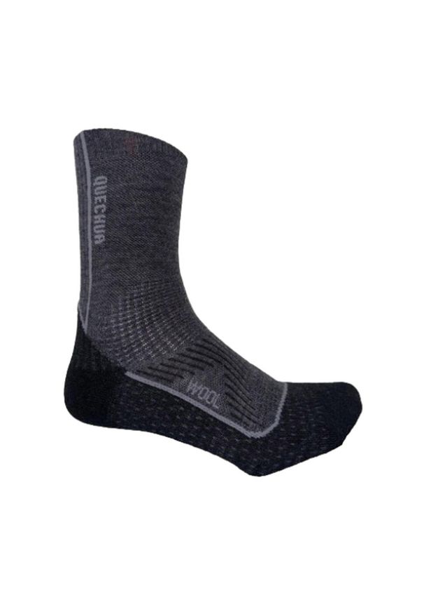 quechua - Skarpety trekkingowe Quechua Trek 900 wełna. Kolor: biały. Materiał: wełna, poliamid, elastan, lyocell. Sport: turystyka piesza