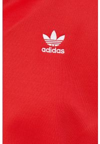 adidas Originals bluza Adicolor HC2060 damska kolor czerwony z aplikacją. Okazja: na co dzień. Kolor: czerwony. Materiał: materiał, dzianina. Długość: długie. Wzór: aplikacja. Styl: casual #2