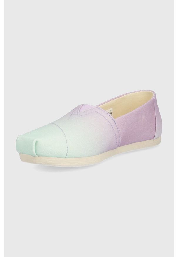 Toms espadryle Alpargata kolor fioletowy. Nosek buta: okrągły. Kolor: fioletowy