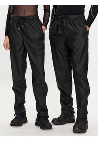 Rains Spodnie przeciwdeszczowe Rain Pants Slim W3 18580 Czarny Slim Fit. Kolor: czarny. Materiał: syntetyk