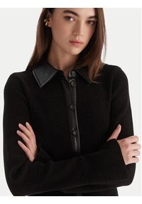 Patrizia Pepe Sukienka dzianinowa 2A2982 K215 Czarny Regular Fit. Kolor: czarny. Materiał: syntetyk #2