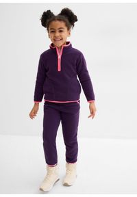 bonprix - Spodnie joggingowe z miękkiego polaru. Kolor: fioletowy. Materiał: polar #2
