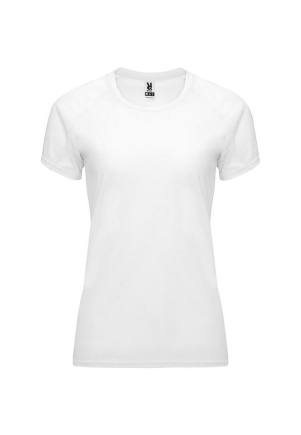 ROLY - Damska Koszulka Sportowa Z Krótkim Rękawem Bahrain. Kolor: biały. Długość rękawa: krótki rękaw. Długość: krótkie. Sport: turystyka piesza