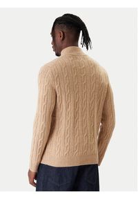 GANT - Gant Sweter 8050260 Beżowy Regular Fit. Kolor: beżowy. Materiał: wełna #4