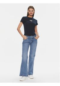 Tommy Jeans T-Shirt Essential DW0DW17839 Granatowy Slim Fit. Kolor: niebieski. Materiał: bawełna #6