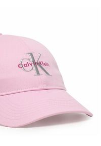 Calvin Klein Czapka z daszkiem Monologo Embroidery Baseball Hat LV04K5026G Różowy. Kolor: różowy. Materiał: bawełna #4