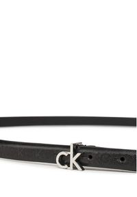 Calvin Klein Pasek Damski Ck Buckle Skinny Belt 1.5_Mono K60K612933 Czarny. Kolor: czarny. Materiał: skóra