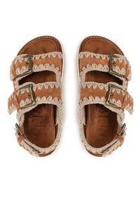 Mou Sandały New Bio SW461003A Brązowy. Kolor: brązowy. Materiał: skóra, zamsz #2