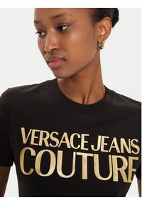 Versace Jeans Couture T-Shirt 77HAHT01 Czarny Regular Fit. Kolor: czarny. Materiał: bawełna