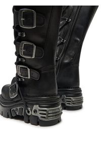 NEW ROCK Glany M-272-S1 Czarny. Kolor: czarny. Materiał: skóra. Styl: rockowy #4