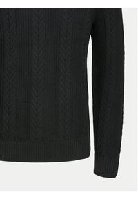 Jack & Jones - Jack&Jones Sweter 12261436 Czarny Regular Fit. Kolor: czarny. Materiał: bawełna