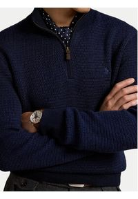 Polo Ralph Lauren Sweter 710948865003 Granatowy Regular Fit. Typ kołnierza: polo. Kolor: niebieski. Materiał: wełna