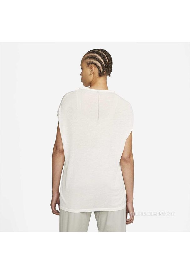 Podkoszulek Nike Wmns Esc Nigh Neck Tank DN4059 100, Kobiety. Kolor: biały. Materiał: bawełna, materiał. Sport: fitness