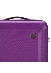 Wittchen - Duża walizka z ABS-u delikatnie żłobiona. Kolor: fioletowy. Materiał: guma. Wzór: kolorowy #10