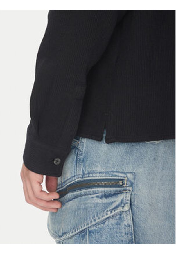 Hugo - HUGO Koszula Ekynone 50534184 Czarny Oversize. Kolor: czarny. Materiał: bawełna