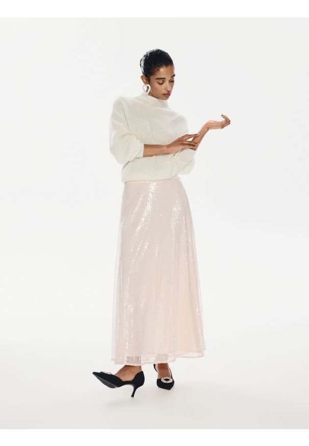 Reserved - Sweter z wełną - złamana biel. Materiał: wełna