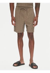 Emporio Armani Szorty sportowe EM000695 AF12362 U6189 Brązowy Regular Fit. Kolor: brązowy. Materiał: syntetyk. Styl: sportowy