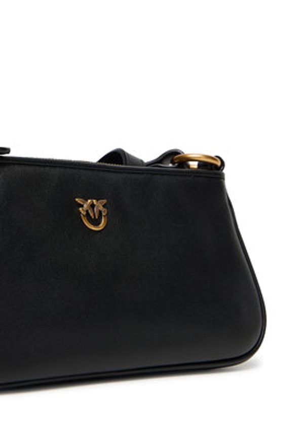 Pinko - PINKO Torebka Half Moon Baguette Mini AI 25-26 PLTT 105069 A0QO Czarny. Kolor: czarny. Materiał: skórzane