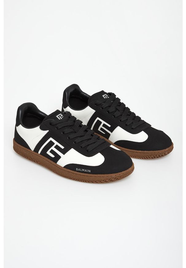Balmain - Sneakersy męskie skórzane Swan BALMAIN. Materiał: skóra