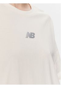 New Balance T-Shirt WT31511 Beżowy Oversize. Kolor: beżowy. Materiał: bawełna #3