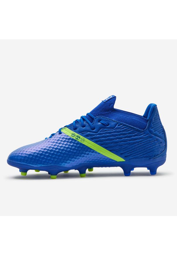 KIPSTA - Buty piłkarskie Kipsta Viralto III 3D Airmesh FG. Nosek buta: okrągły. Kolor: niebieski. Materiał: dzianina, zamsz, mesh, syntetyk. Szerokość cholewki: normalna. Sport: piłka nożna