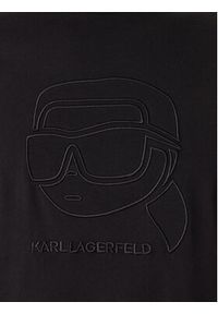 Karl Lagerfeld - KARL LAGERFELD T-Shirt 755052 561224 Czarny Regular Fit. Typ kołnierza: dekolt w karo. Kolor: czarny. Materiał: syntetyk #3