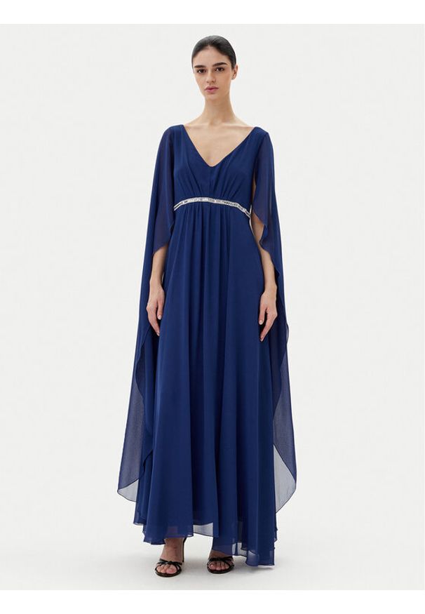 Rinascimento Sukienka wieczorowa CFC0123079003 Granatowy Regular Fit. Kolor: niebieski. Materiał: syntetyk. Styl: wizytowy