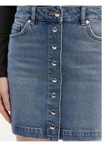 Hugo - HUGO Spódnica jeansowa Gilvie 50553182 Niebieski Regular Fit. Kolor: niebieski. Materiał: bawełna #4