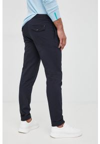 TOMMY HILFIGER - Tommy Hilfiger spodnie bawełniane męskie kolor granatowy proste. Kolor: niebieski. Materiał: bawełna #3