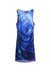 Desigual Sukienka codzienna Bratislava 25SWVK47 Niebieski Slim Fit. Okazja: na co dzień. Kolor: niebieski. Materiał: syntetyk. Typ sukienki: proste. Styl: casual #3