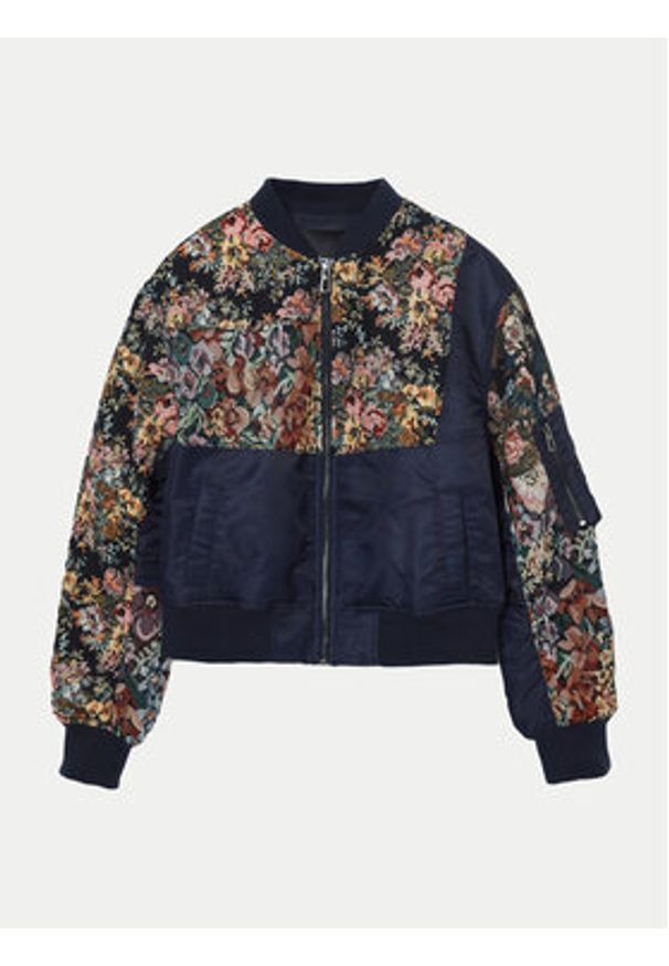 Desigual Kurtka bomber Roterdam 24WWEWB1 Czarny Regular Fit. Kolor: czarny. Materiał: bawełna, syntetyk
