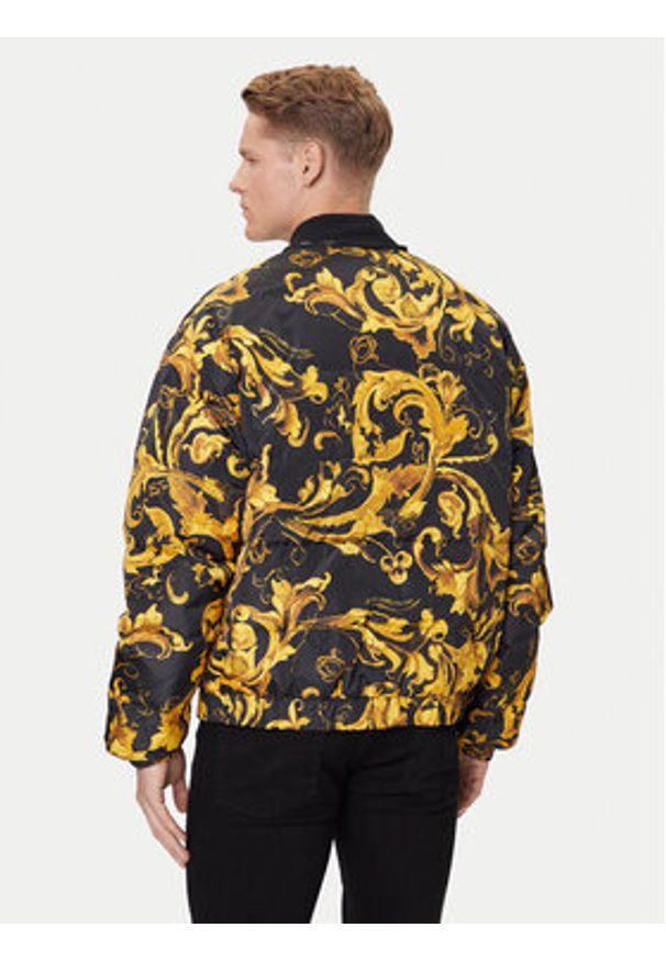 Versace Jeans Couture Kurtka puchowa 79GAUD16 CQSD3 Czarny Regular Fit. Kolor: czarny. Materiał: syntetyk