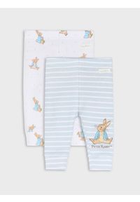 Sinsay - Bawełniane legginsy 2 pack Peter Rabbit - biały. Kolor: biały. Materiał: bawełna #1