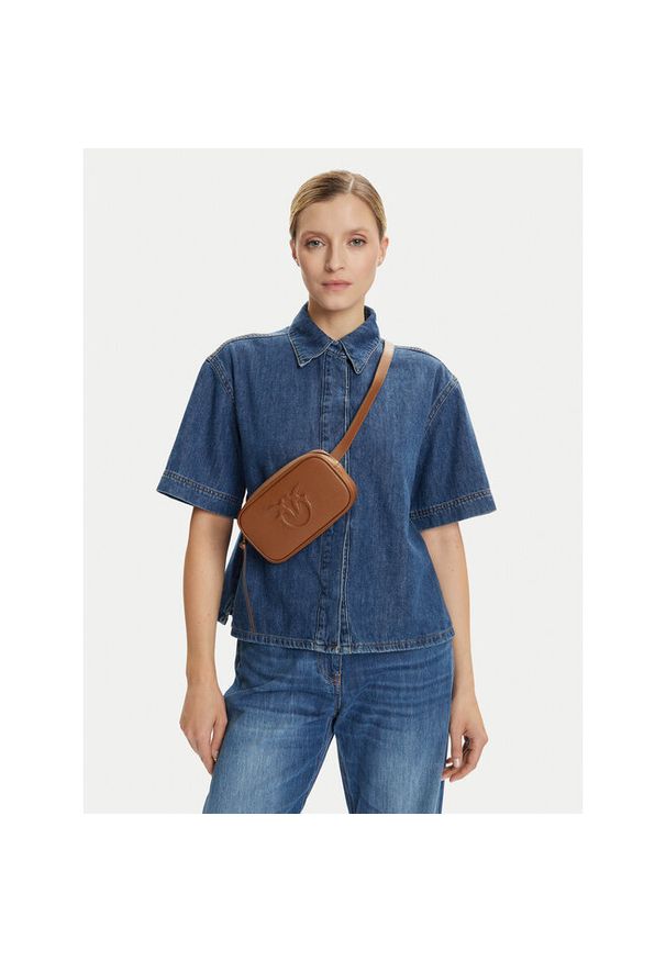 Pinko - Torebka PINKO. Kolor: brązowy