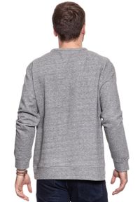 Mustang - MUSTANG BLUZA TAPE SWEATSHIRT MID GREY MELANGE 1006024 4140. Wzór: melanż, napisy