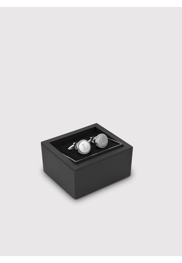 Pako Lorente - PAKO LORENTE – Srebrne spinki do mankietów. Kolor: srebrny