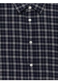 Big-Star - Koszula męska flanelowa w kratę granatowa Meridenisoni 403. Typ kołnierza: kołnierzyk klasyczny. Kolor: niebieski. Wzór: kratka. Styl: klasyczny #2