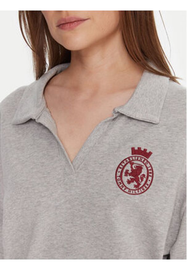 TOMMY HILFIGER - Tommy Hilfiger Bluza UW0UW06078 Szary Regular Fit. Kolor: szary. Materiał: bawełna