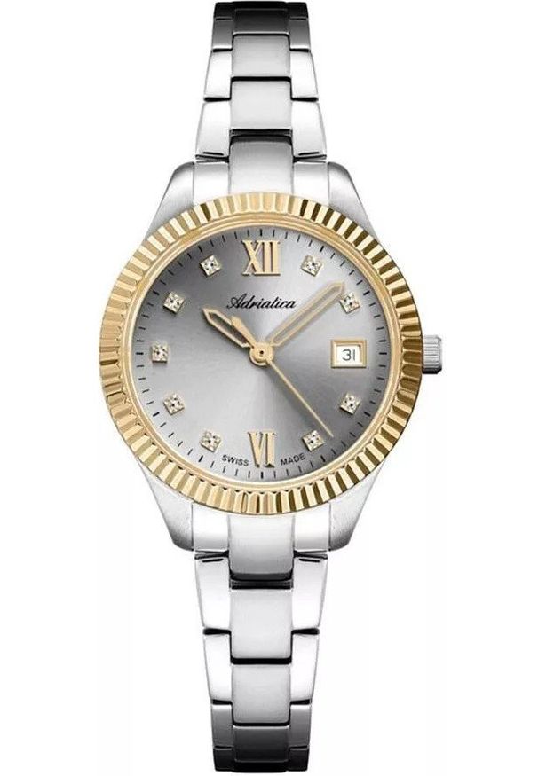Zegarek damski Adriatica A3820.2187Q CYRKONIE srebrny. Kolor: srebrny
