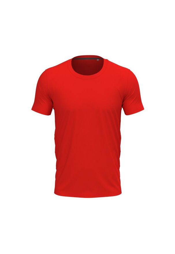 Stedman - Męska Koszulka Z Okrągłym Dekoltem Clive. Kolor: czerwony. Sport: turystyka piesza