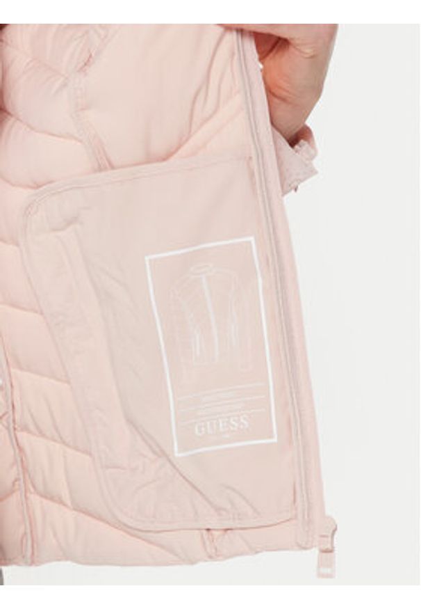 Guess Kurtka puchowa W5RL00 WGV30 Różowy Regular Fit. Kolor: różowy. Materiał: syntetyk