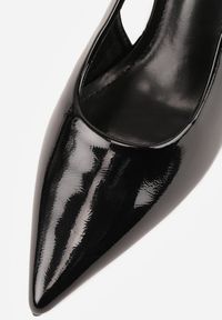 Renee - Czarne Sandały Lakierowane Vices na Szpilce Slingback Raleira. Okazja: na spacer, na co dzień, na imprezę. Nosek buta: szpiczasty. Zapięcie: sprzączka. Kolor: czarny. Materiał: lakier. Obcas: na szpilce. Styl: casual, klasyczny. Wysokość obcasa: średni #9