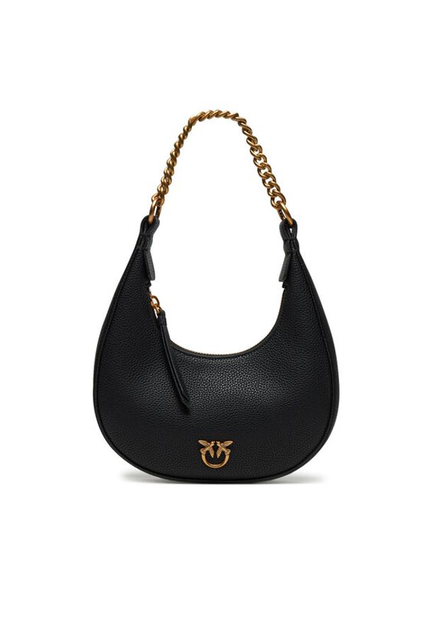 Pinko - PINKO Torebka Brioche Hobo Mini AI 24-25 PLTT 101433 A29Q Czarny. Kolor: czarny. Materiał: skórzane