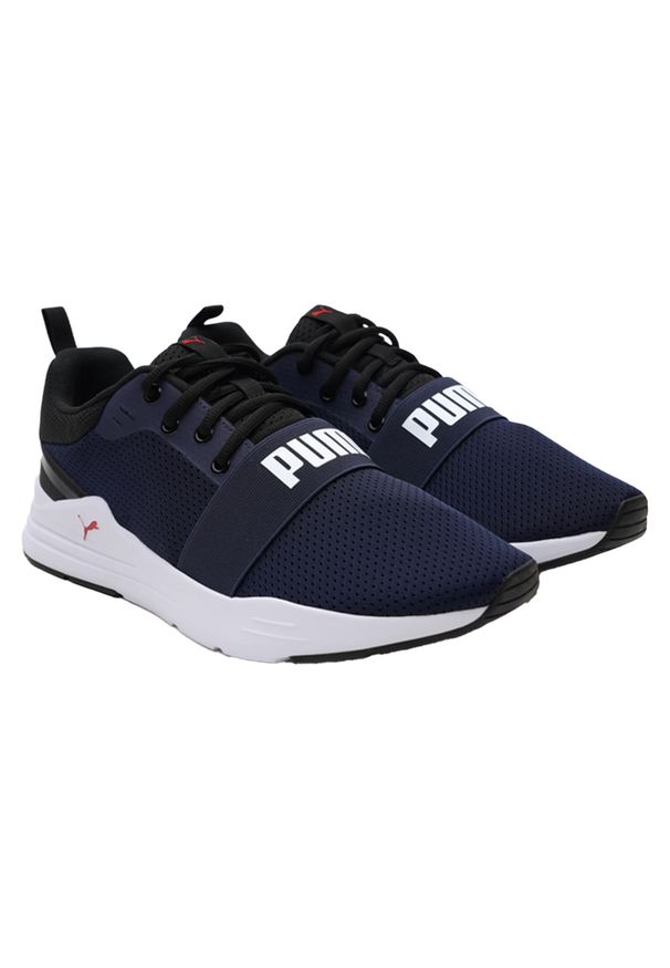 Puma - Przewodowe Buty Do Biegania Dla Dorosłych Unisex. Kolor: niebieski. Styl: sportowy. Sport: turystyka piesza
