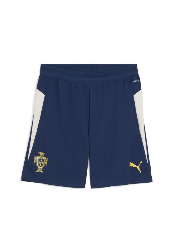 Puma - Męskie szorty treningowe Portugalia PUMA Persian Blue Sugared Almond Beige. Kolor: beżowy. Sport: piłka nożna