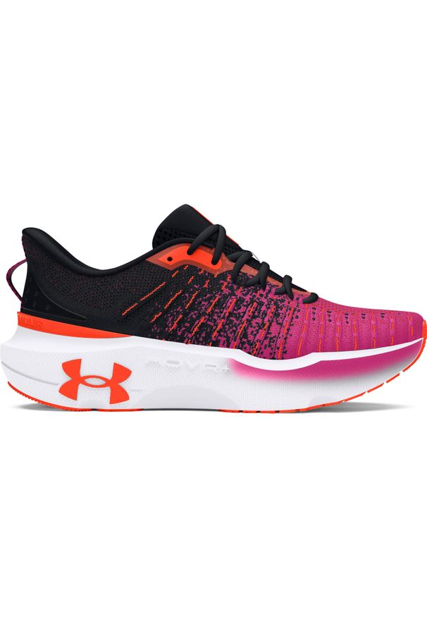 Damskie buty do biegania Under Armour Infinite Elite. Kolor: wielokolorowy, czarny, pomarańczowy. Materiał: guma, syntetyk. Sport: turystyka piesza