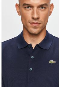 Lacoste - Longsleeve. Kolor: niebieski. Materiał: bawełna, dzianina, elastan. Wzór: gładki #4